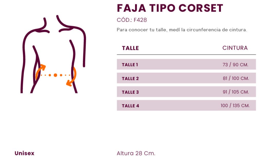 La **faja 4 ballenas por 28 cm** es un producto de alta calidad diseñado para brindar soporte y comodidad. Ideal para proporcionar un ajuste firme y cómodo, esta faja cuenta con 4 ballenas que garantizan una mayor estabilidad y control en la zona lumbar.