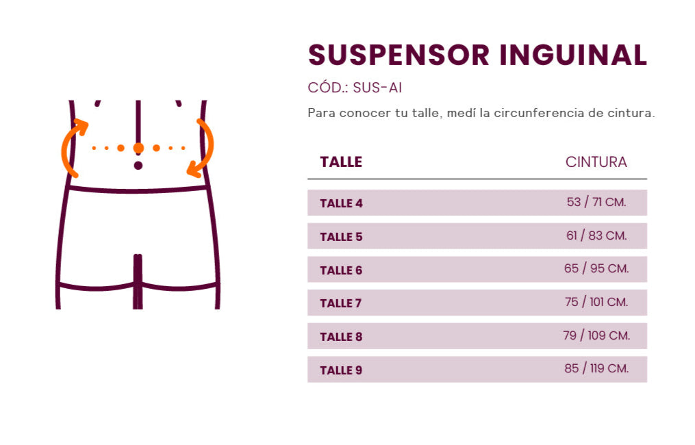 SUSPENSOR ANATÓMICO INGUINAL - SUS-AL