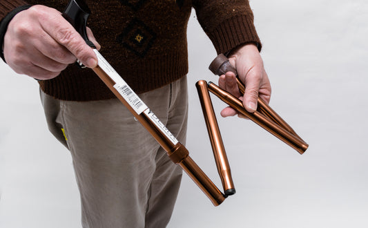 BASTÓN DE ALUMINIO PLEGABLE COLOR BRONCE