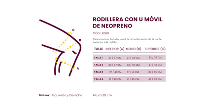 RODILLERA  LUNETA MOVIL SIN AJUSTE DE NEOP - R080