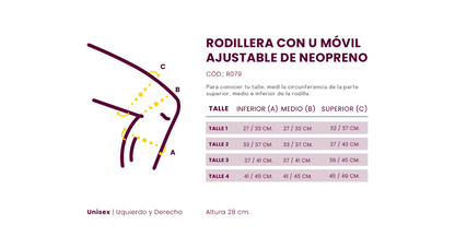 RODILLERA  LUNETA MOVIL CON AJUSTE DE NEOP - R079