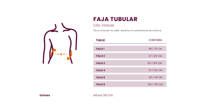 FAJA TUBULAR D.E.M.A. POR 28 CM - F032-28