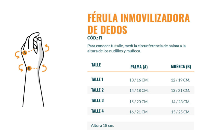 FERULA INMOVILZADORA DE DEDOS - FI